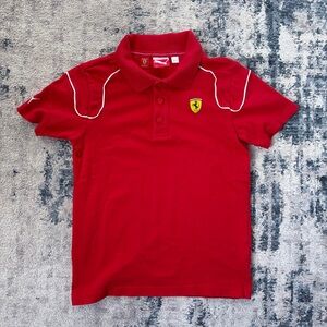 Ferrari Kids Polo in Bold Red
